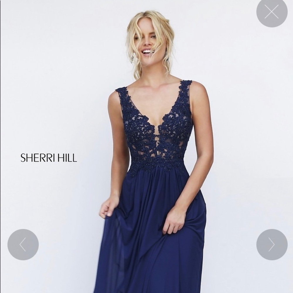 Sherri Hill Dark Blue Formal/Prom Dress